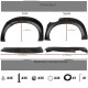 Set de 4 protectii/overfendere aripi pentru Isuzu D-Max din 2012-2020