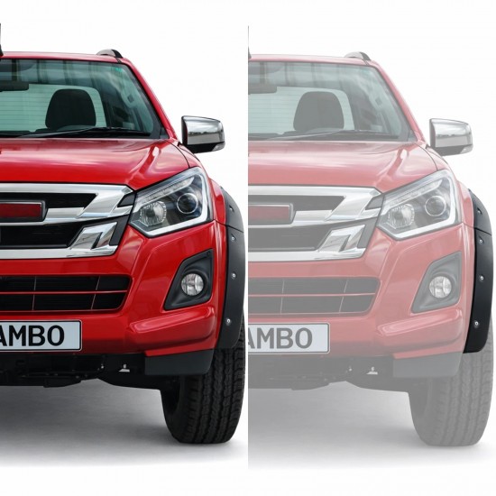 Set de 4 protectii/overfendere aripi pentru Isuzu D-Max din 2012-2020