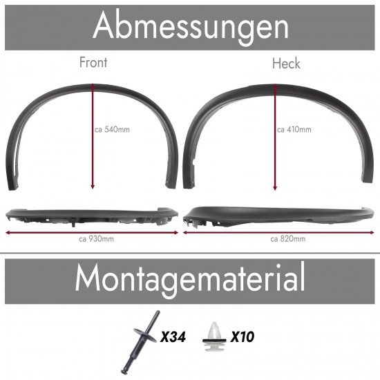Set de 4 protectii/overfendere aripi pentru BMW X5 M F15 din 2013-2018