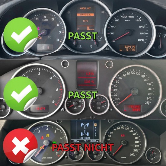 Folie reparatoare afisaj/Pixel Display panou de instrumente FIS MFA pentru VW Touareg I 7L din 2002-2010, Porsche Cayenne 9PA din 2002-2010