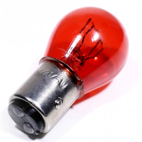 Set de 10 becuri stopuri/frana rosii 21W/ 5W 12V, soclu BAY15D, Limastar