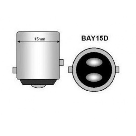 Set de 10 becuri stopuri/frana rosii 21W/ 5W 12V, soclu BAY15D, Limastar