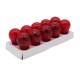 Set de 10 becuri stopuri/frana rosii 21W/ 5W 12V, soclu BAY15D, Limastar