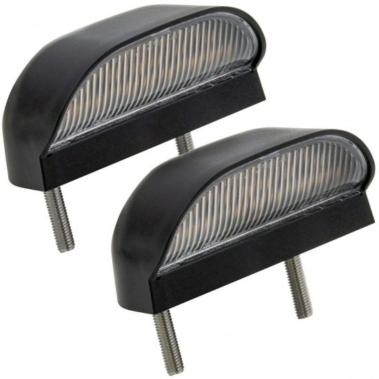 Set de 2 lampi numar LED inmatriculare universale 12V 24V lumina alb rece, remorcă, auto, camion, motocicleta
