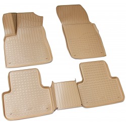 Set de 4 covorase bej cauciuc 3D stil tavita premium pentru Audi Q7, SQ7 din 2015