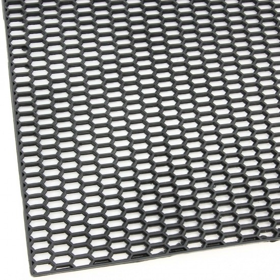 Grila/plasa Tuning din plastic ABS, 120X40 cm, negru, stil fagure