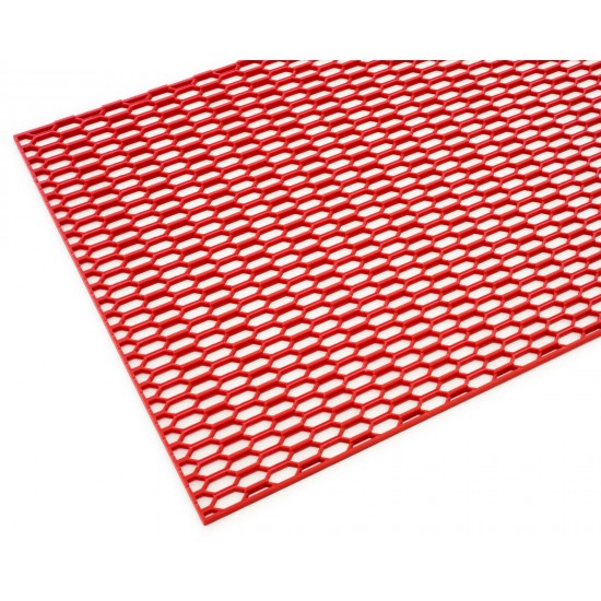 Grila/plasa tuning bara din plastic, 120X40 cm, signa red/rosu, stil fagure