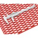 Grila/plasa tuning bara din plastic, 120X40 cm, signa red/rosu, stil fagure