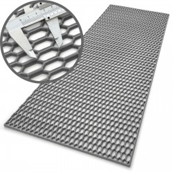 Grila/plasa tuning bara din plastic, 120X40 cm, gri antracit, stil fagure