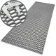 Grila/plasa tuning bara din plastic, 120X40 cm, gri antracit, stil fagure