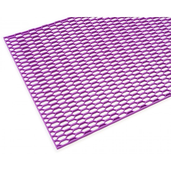 Grila/plasa tuning bara din plastic, 120X40 cm, violet, stil fagure