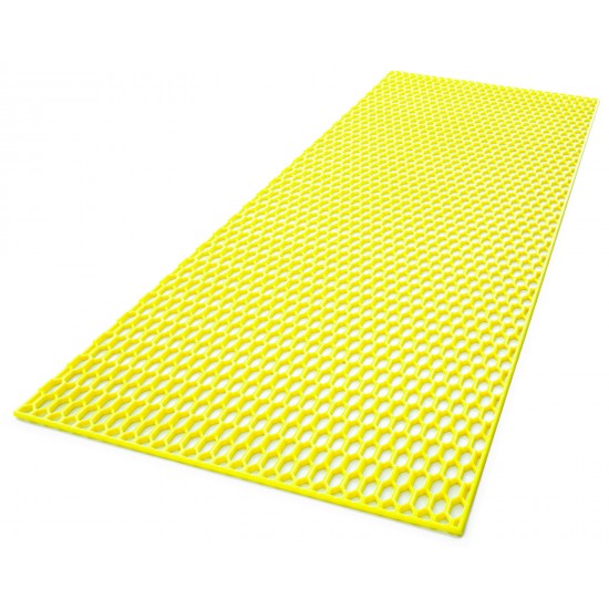 Grila/plasa tuning bara din plastic, 120X40 cm, galben neon, stil fagure