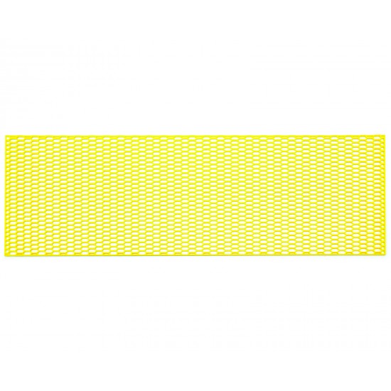 Grila/plasa tuning bara din plastic, 120X40 cm, galben neon, stil fagure