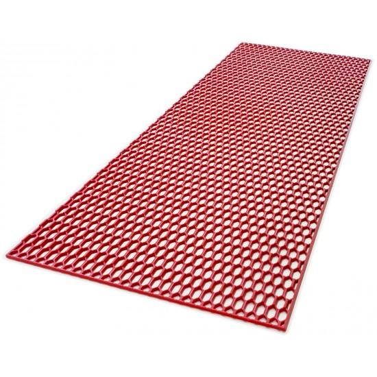 Grila/plasa tuning bara din plastic, 120X40 cm, red wine/rosu, stil fagure