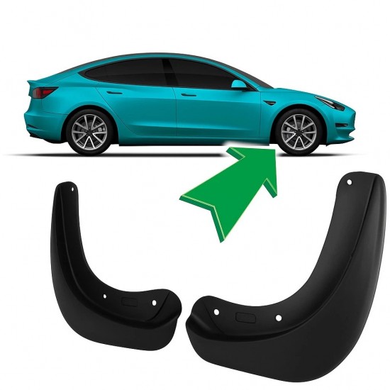 Set de 2 aparatori de noroi fata pentru Tesla Model 3 din 2017