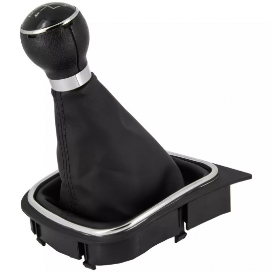 Nuca si manson schimbator manual 5 trepte negru pentru VW Golf 5, 6 2003-2016, Jetta V 2005-2010