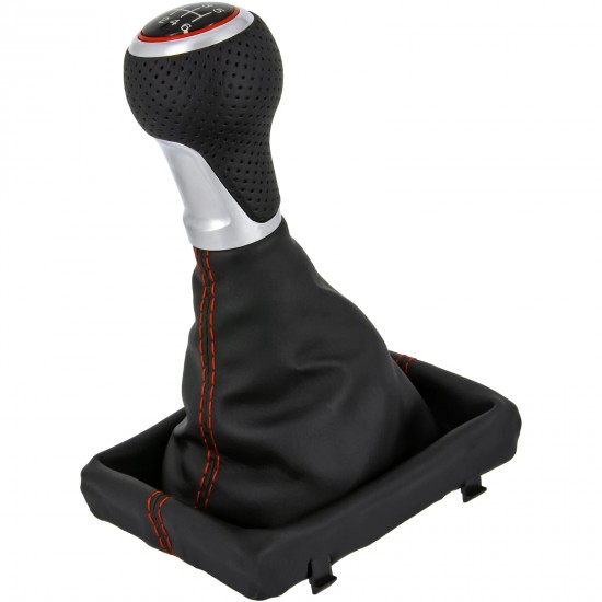 Nuca si manson schimbator manual 6 viteze negru cu rosu pentru Audi A4 B8, A5 85, 8F, Q5 8R