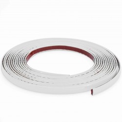 Rola banda alb-gri premium autoadeziva pentru decor, auto 5m x 25mm