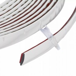 Rola banda alb-gri premium autoadeziva pentru decor, auto 5m x 25mm