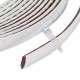 Rola banda alb-gri premium autoadeziva pentru decor, auto 5m x 25mm