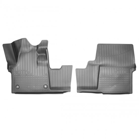 Set de 2 covorase cauciuc 3D stil tavita premium pentru Citroen SpaceTourer din 2016, Jumpy III din 2016, Peugeot Traveller din 2016, Expert III din 2016, Opel Zafira Life din 2019, Toyota ProAce din 2016